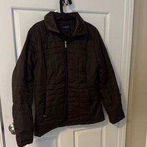 Lands' End Women's Dark Brown Puffer Jacket